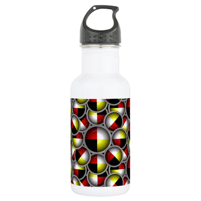 Circle of Life Black background 532 Ml Water Bottle (Front)