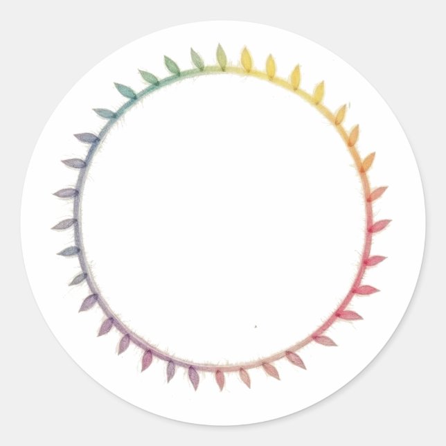 Circle of Life – Leaves Classic Round Sticker (Front)