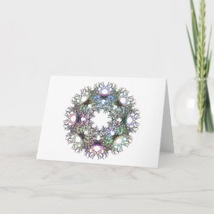Circle of Life Pastel on White Greeting Card