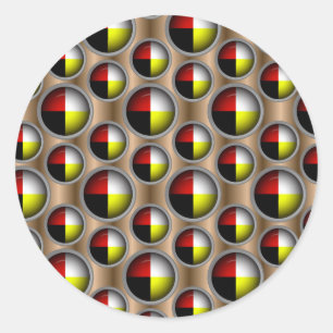 Circle of Life pattern Classic Round Sticker