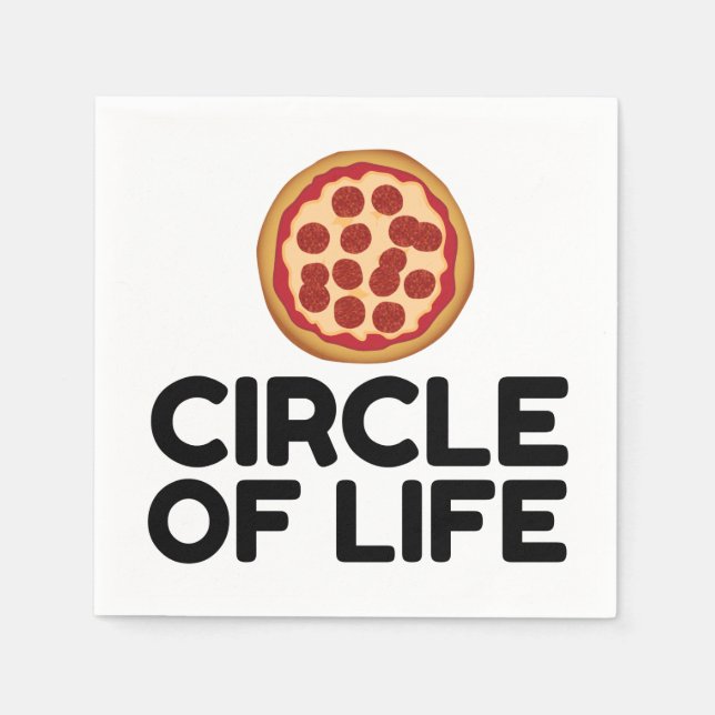 CIRCLE OF LIFE PIZZA NAPKIN (Front)
