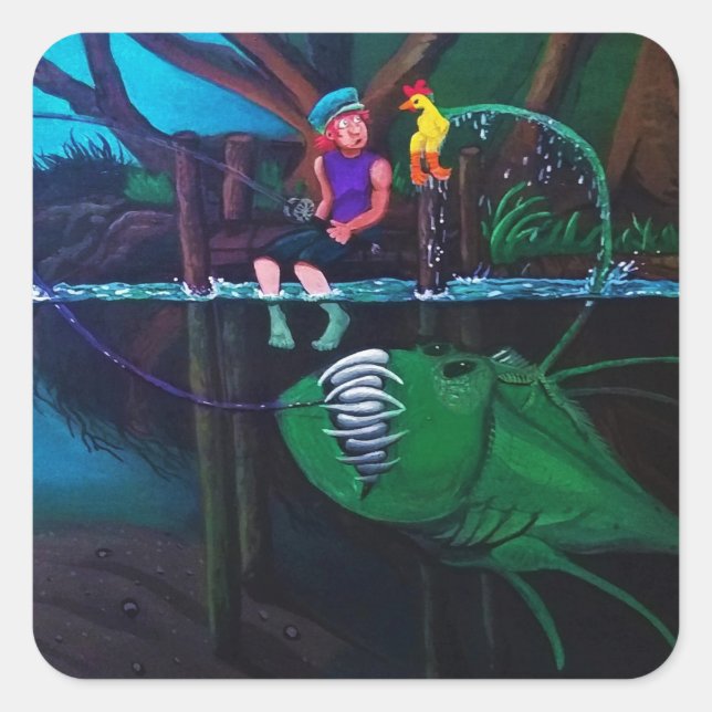 circle of life square sticker (Front)