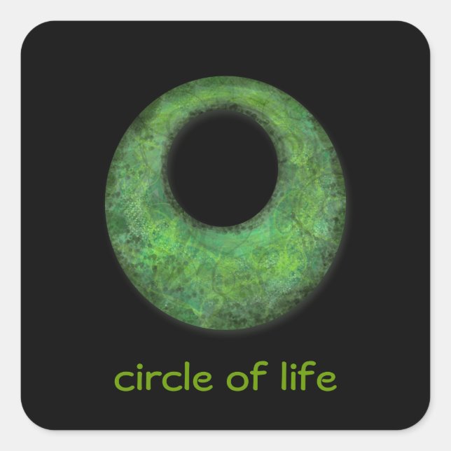 circle of life square sticker (Front)