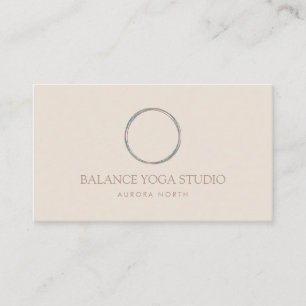 Circle of Life Symbol Yoga Instructor Customized Business Card