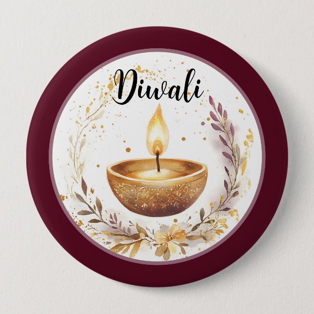Circle of Light: A Diwali Blessing 10 Cm Round Badge (Front)