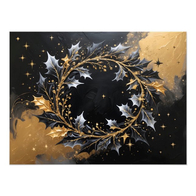 Circle of Light – Golden Winter Wreath Poster (Front)