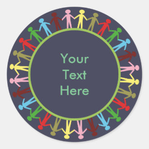 Circle of Love Classic Round Sticker