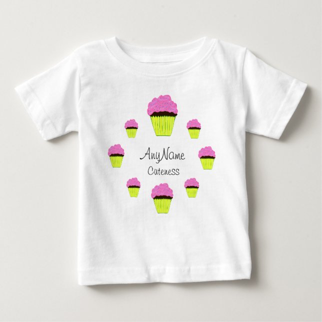 Circle of Love Cuteness Cupcakes Baby T-Shirt (Front)