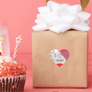 Circle of Love Heart Design-Tangerine Sticker