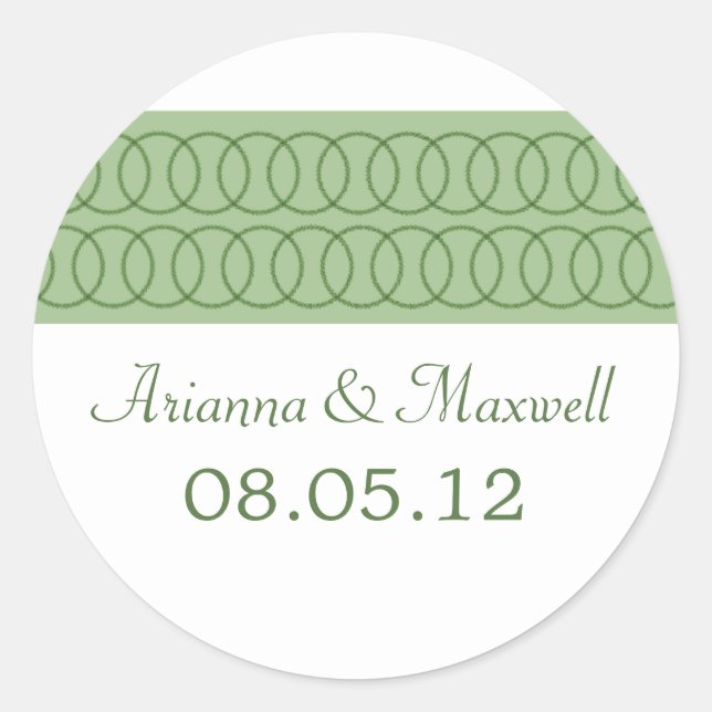Circle of Love Wedding Stickers (Front)