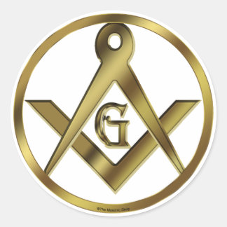 Circle of Masons Classic Round Sticker