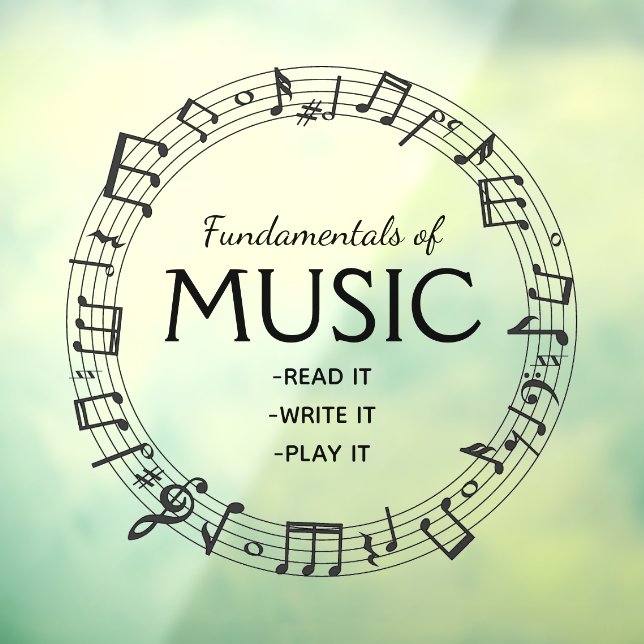 Circle of Music Design Window Cling (Sheet 3)