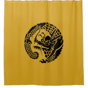 Circle of Nichiren sect dragon Shower Curtain