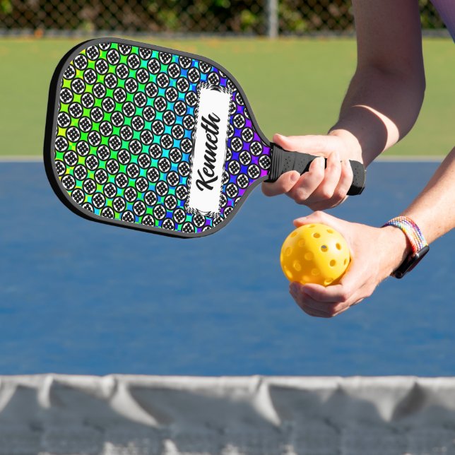 Circle of Nine by Kenneth Yoncich Pickleball Paddle (Insitu)