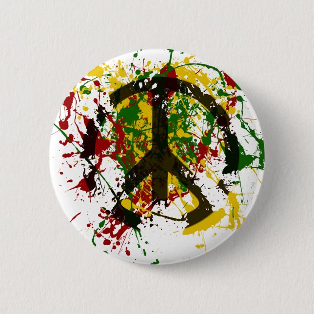 Circle of Peace Paint 6 Cm Round Badge (Front)