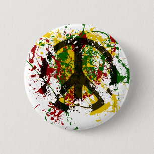 Circle of Peace Paint 6 Cm Round Badge