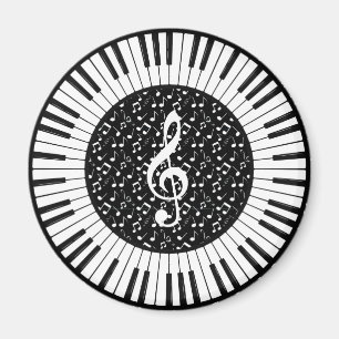 Circle of Piano Keys Design Magnet