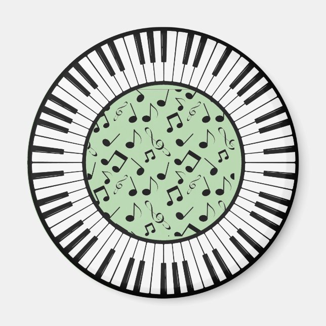 Circle of Piano Keys Design Magnet (Front)