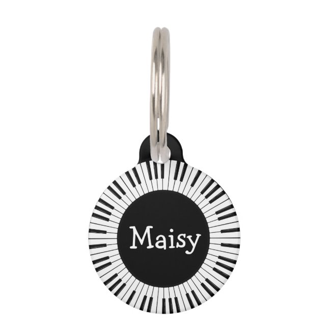 Circle of Piano Keys Design Pet Tag (Front)