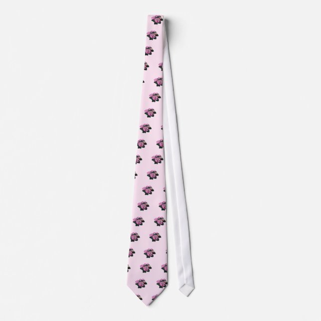Circle of Pink Hydrangea Tie (Front)