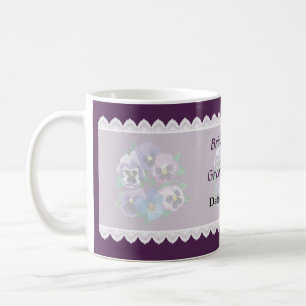 Circle of Purple Pansies Wedding Favours Coffee Mug