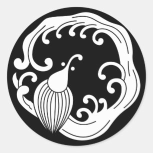 Circle of rainy dragon classic round sticker