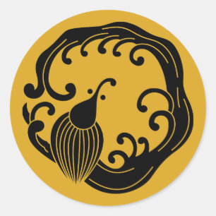 Circle of rainy dragon classic round sticker