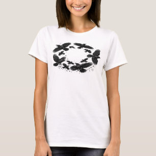 Circle of Ravens – Haunted Ink Illustration T-Shirt