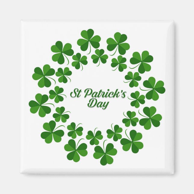 Circle Of Shamrocks Magnet (Front)