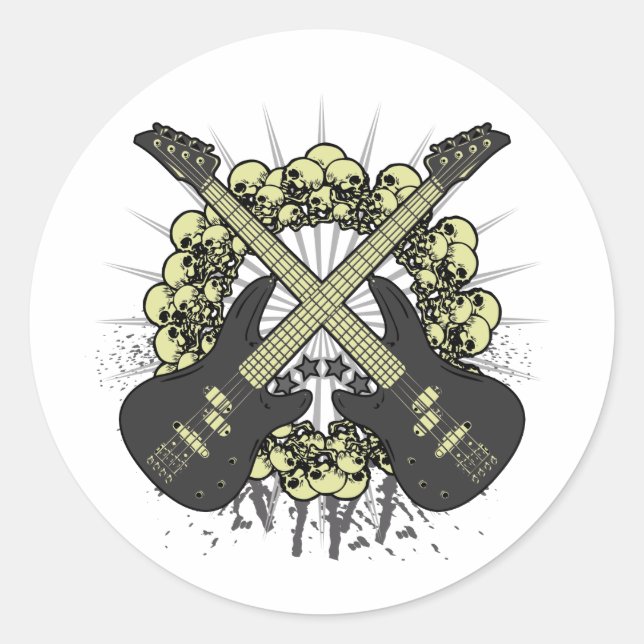 Circle of Skulls Classic Round Sticker (Front)