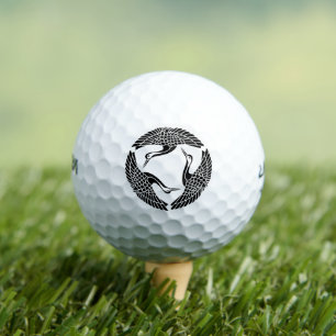 Circle of three cranes golf balls