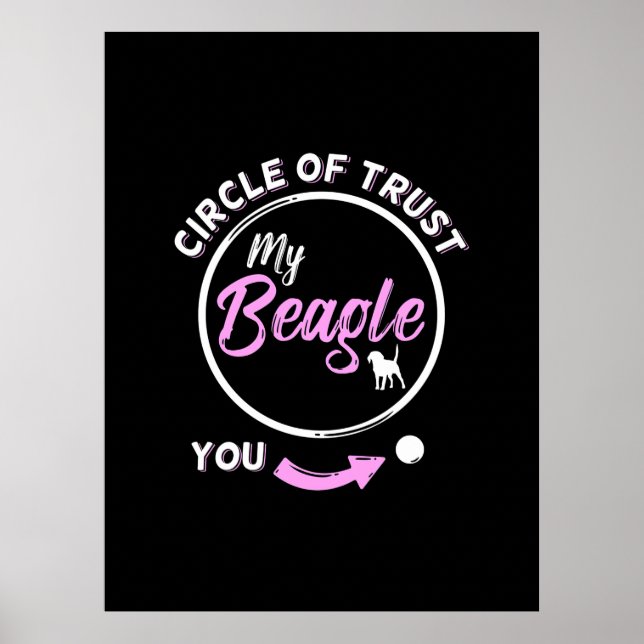 Circle Of Trust Is My Beagle Dog Poster (Front)