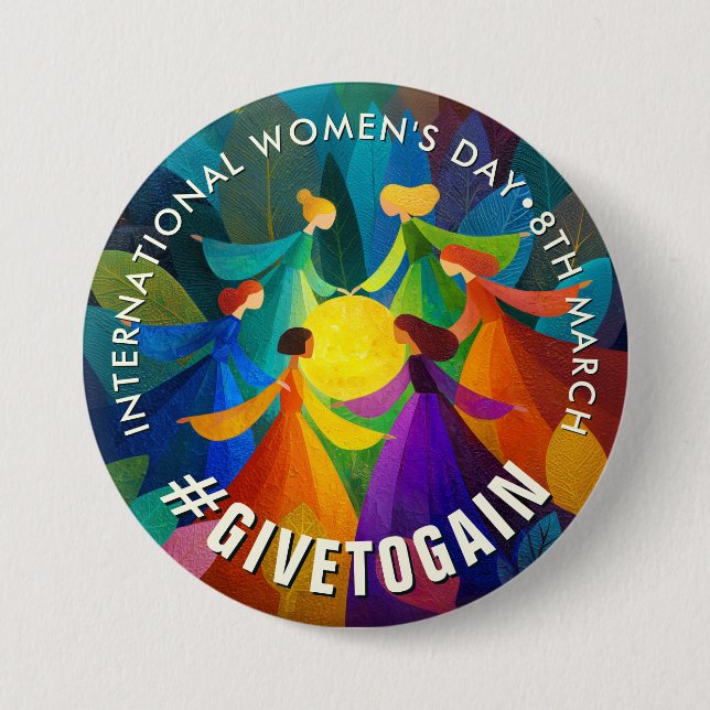 Circle of Women | International Women's Day | IWD 7.5 Cm Round Badge (Front)
