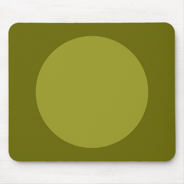 Circle - Olive and Deep Olive Mouse Pad (Front)