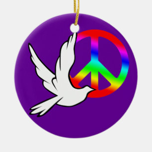 Circle Ornament Peace Dove