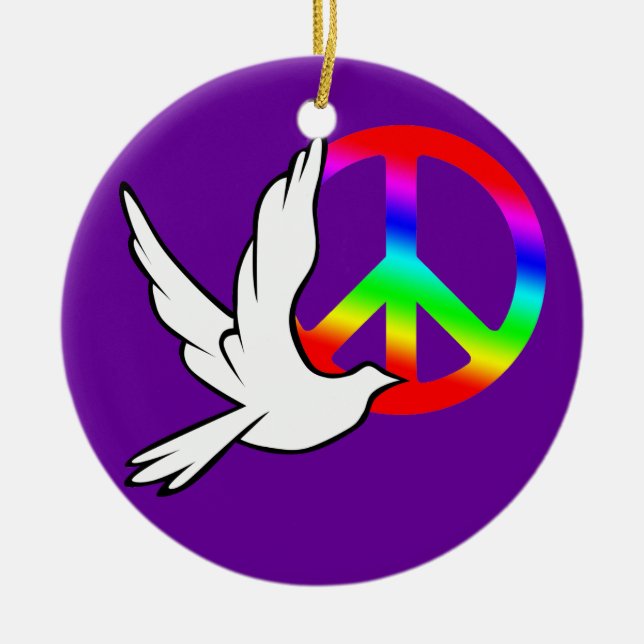 Circle Ornament Peace Dove (Front)
