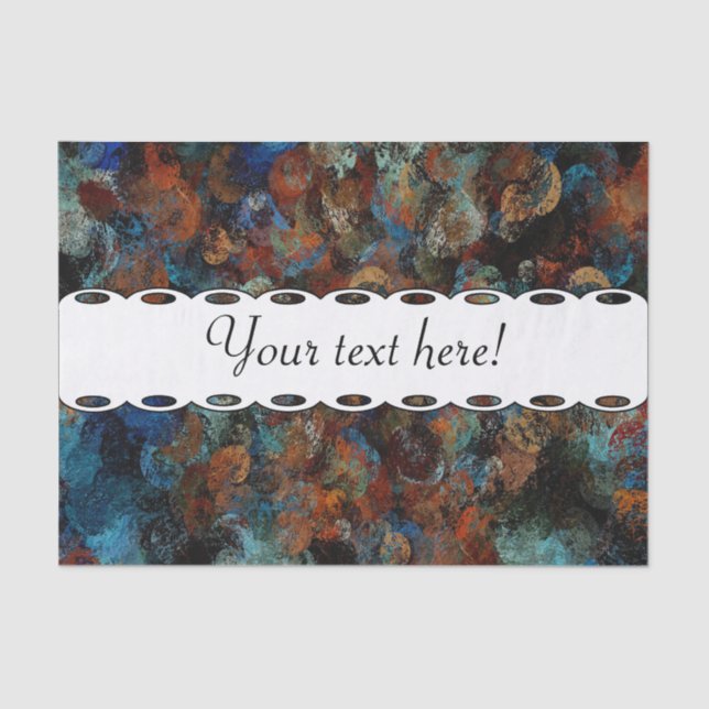 Circle paint abstract design tissue paper (Front)