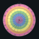 Circle Pastel Rainbow Stripes Dartboard<br><div class="desc">Simple trendy minimalist design of pastel rainbow stripes pattern. Perfect modern gift or anyone,  LGBTQ friendly gift and memorabilia.</div>