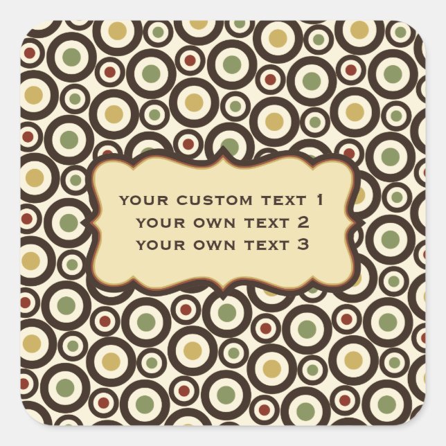 Circle pattern background custom stickers (Front)