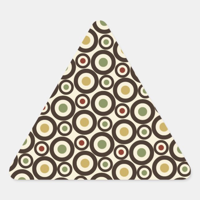 Circle Pattern Background Triangle Sticker (Front)