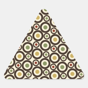 Circle Pattern Background Triangle Sticker