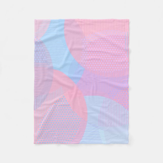 Circle Pattern Fleece Blanket (Front)