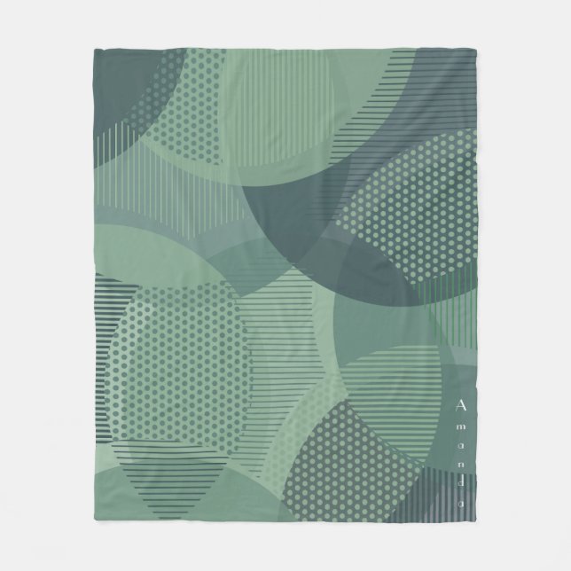 Circle Pattern II  Fleece Blanket (Front)