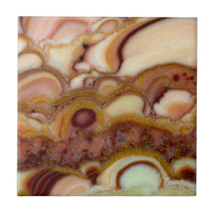 Circle Pattern Of Onyx Stone Ceramic Tile