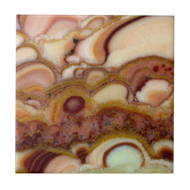 Circle Pattern Of Onyx Stone Ceramic Tile (Front)