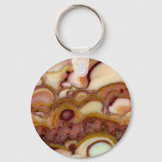 Circle Pattern Of Onyx Stone Key Ring (Front)