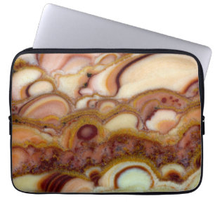 Circle Pattern Of Onyx Stone Laptop Sleeve