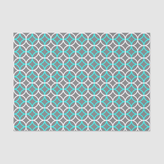 Circle Pattern With Turquoise Tissue Paper (Front)