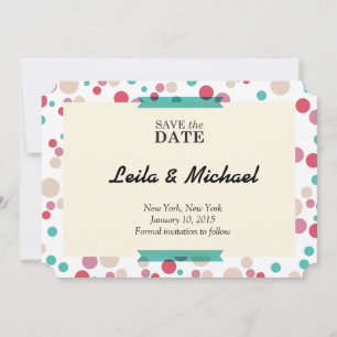 circle patterned save the date