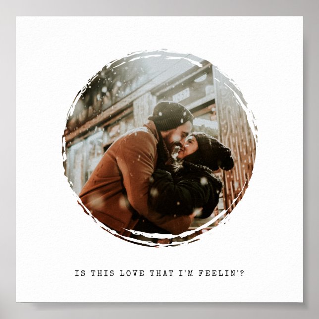 Circle Photo Frame Paint Splotch Photo Poster (Front)